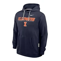 NCAA Nike Illinois Fighting Illini 2025 Sideline Standard Issue Dri-FIT Hoodie