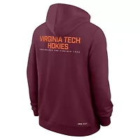 NCAA Nike Virginia Tech Hokies 2025 Sideline Performance Full-Zip Hoodie