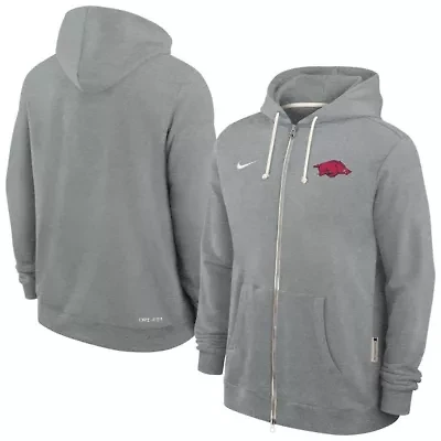 NCAA Nike Arkansas Razorbacks 2025 Sideline Performance Full-Zip Hoodie