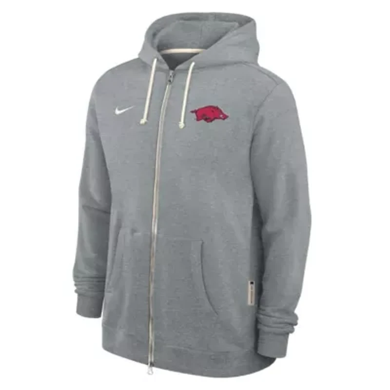NCAA Nike Arkansas Razorbacks 2025 Sideline Performance Full-Zip Hoodie