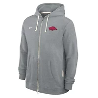 NCAA Nike Arkansas Razorbacks 2025 Sideline Performance Full-Zip Hoodie