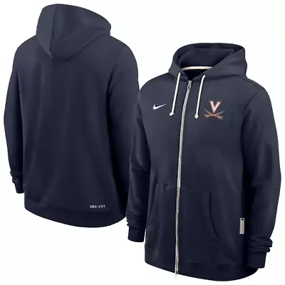 NCAA Nike Virginia Cavaliers 2025 Sideline Performance Full-Zip Hoodie