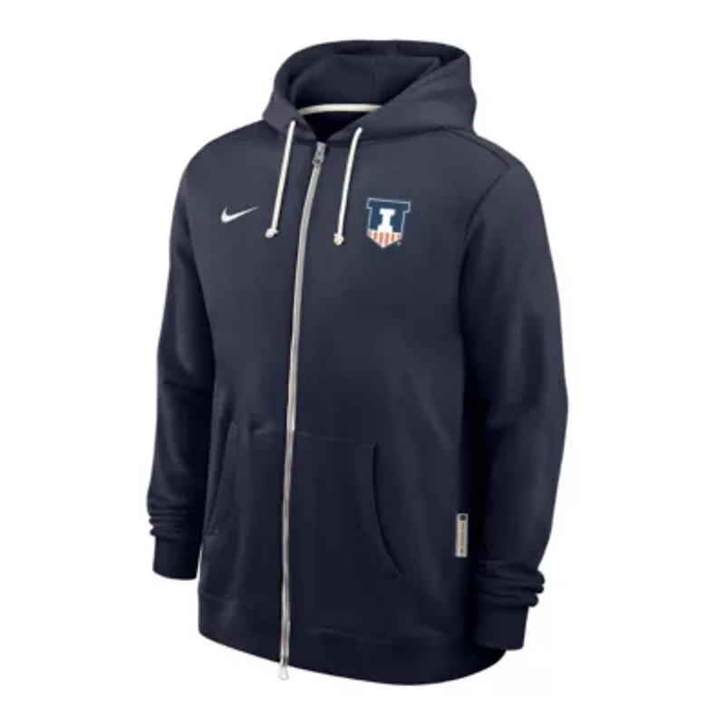 NCAA Nike Illinois Fighting Illini 2025 Sideline Performance Full-Zip Hoodie