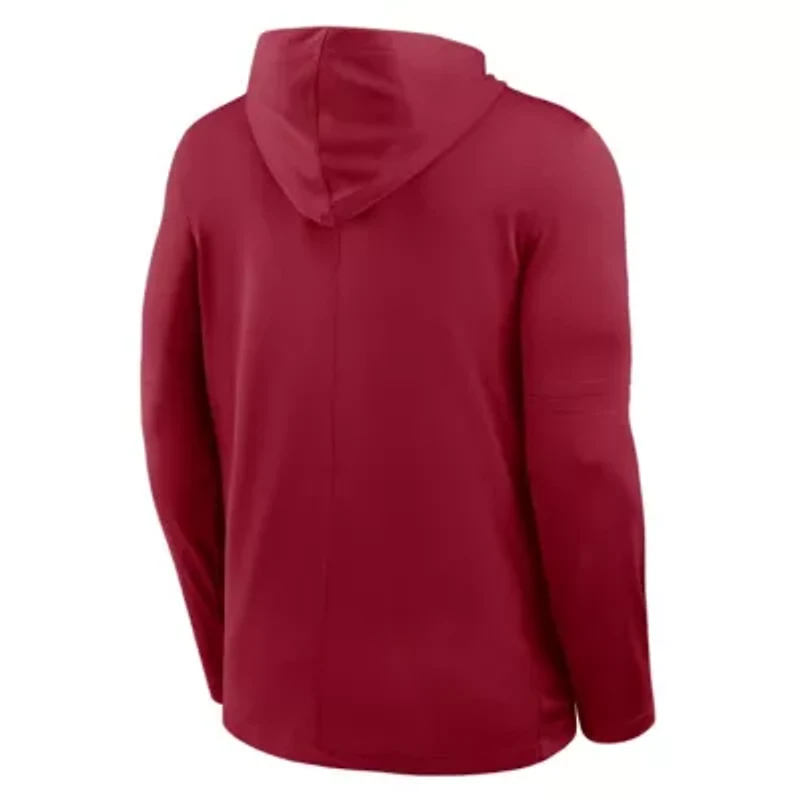 NCAA Nike Arkansas Razorbacks 2025 Sideline Dri-FIT Long Sleeve Hoodie T-Shirt