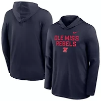 NCAA Nike Ole Miss Rebels 2025 Sideline Dri-FIT Long Sleeve Hoodie T-Shirt