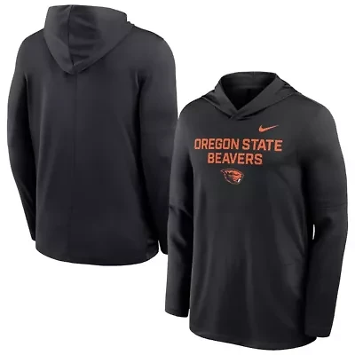 NCAA Nike Oregon State Beavers 2025 Sideline Dri-FIT Long Sleeve Hoodie T-Shirt