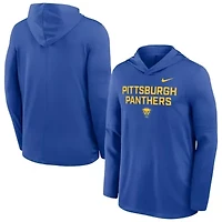 NCAA Nike Pitt Panthers 2025 Sideline Dri-FIT Long Sleeve Hoodie T-Shirt