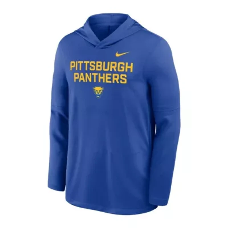 NCAA Nike Pitt Panthers 2025 Sideline Dri-FIT Long Sleeve Hoodie T-Shirt