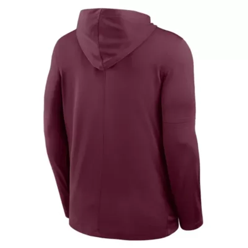 NCAA Nike Virginia Tech Hokies 2025 Sideline Dri-FIT Long Sleeve Hoodie T-Shirt
