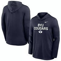 NCAA Nike BYU Cougars 2025 Sideline Dri-FIT Long Sleeve Hoodie T-Shirt