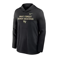 NCAA Nike Wake Forest Demon Deacons 2025 Sideline Dri-FIT Long Sleeve Hoodie T-Shirt