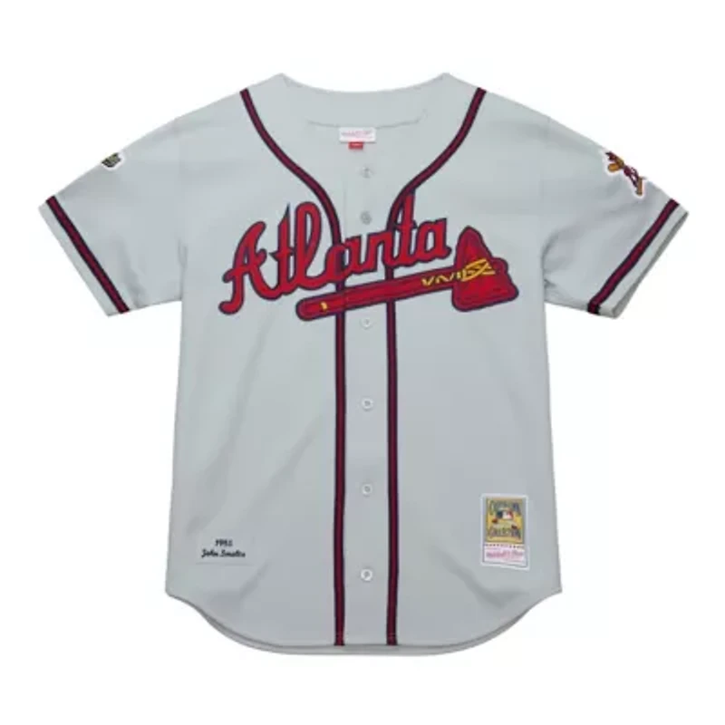 MLB John Smoltz Atlanta Braves 1995 Throwback Authentic Jersey