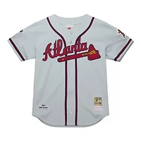 MLB John Smoltz Atlanta Braves 1995 Throwback Authentic Jersey