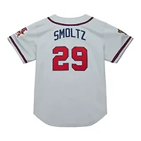 MLB John Smoltz Atlanta Braves 1995 Throwback Authentic Jersey