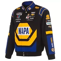 NASCAR Black/Royal Chase Elliott NAPA Full-Snap Twill Uniform Jacket
