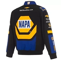NASCAR Black/Royal Chase Elliott NAPA Full-Snap Twill Uniform Jacket