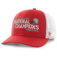 NCAA Scarlet/White Ohio State Buckeyes NCAA Football Playoff 2024 National s Team Trucker Adjustable Hat