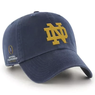 NCAA Notre Dame Fighting Irish NCAA Football Playoff 2025 National ship Game Clean Up Adjustable Hat