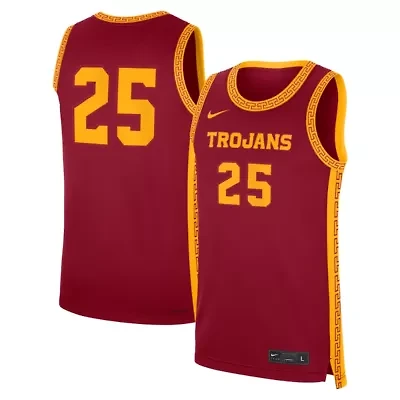 NCAA Nike #25 USC Trojans Road Replica Basketball Jersey