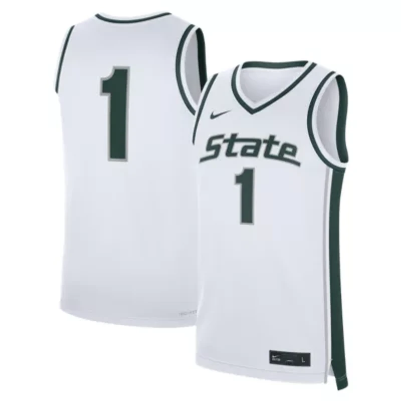 NCAA Nike Michigan State Spartans #1 Alternate Replica Basketball Jersey