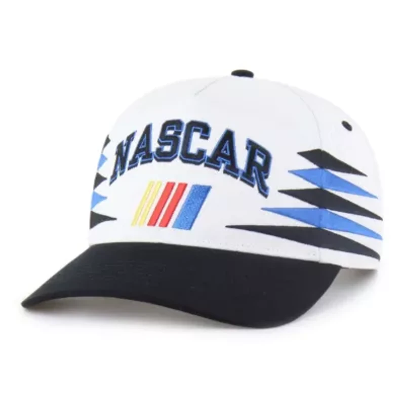 NASCAR White/Black Diamond Cut Hitch Adjustable Hat