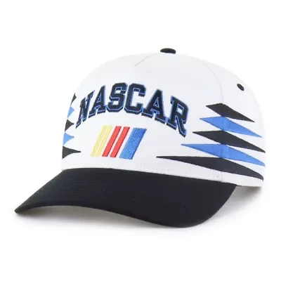 NASCAR White/Black Diamond Cut Hitch Adjustable Hat