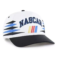 NASCAR White/Black Diamond Cut Hitch Adjustable Hat