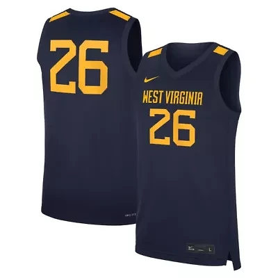 NCAA Nike #26 West Virginia Mountaineers Road Replica Basketball Jersey