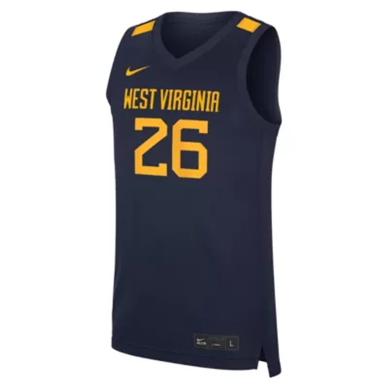 NCAA Nike #26 West Virginia Mountaineers Road Replica Basketball Jersey