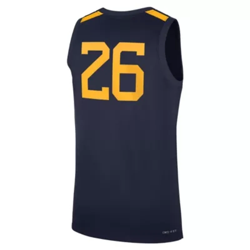 NCAA Nike #26 West Virginia Mountaineers Road Replica Basketball Jersey