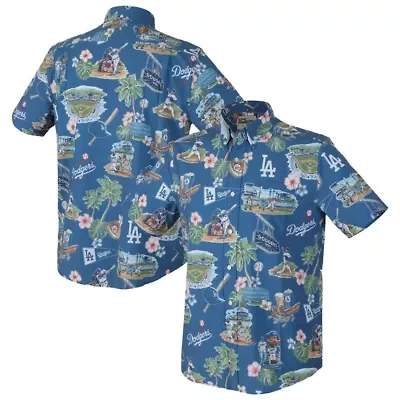 MLB Los Angeles Dodgers Scenic Tri-Blend Performance Button-Up Top