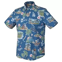 MLB Los Angeles Dodgers Scenic Tri-Blend Performance Button-Up Top