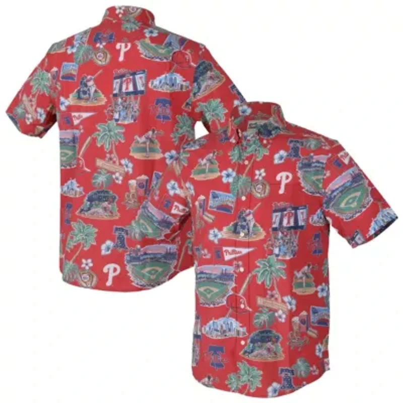MLB Philadelphia Phillies Scenic Tri-Blend Button-Down Shirt