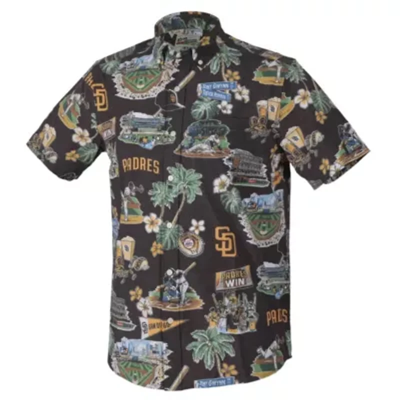 MLB San Diego Padres Scenic Tri-Blend Performance Button-Up Top