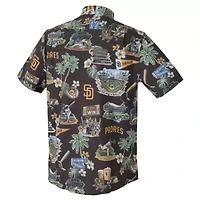 MLB San Diego Padres Scenic Tri-Blend Performance Button-Up Top