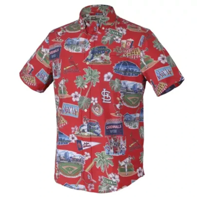 MLB St. Louis Cardinals Scenic Tri-Blend Performance Button-Up Top