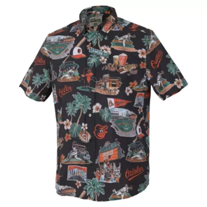 MLB Baltimore Orioles Scenic Tri-Blend Button-Down Shirt