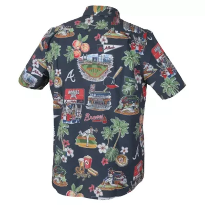 MLB Atlanta Braves Scenic Tri-Blend Performance Button-Up Top