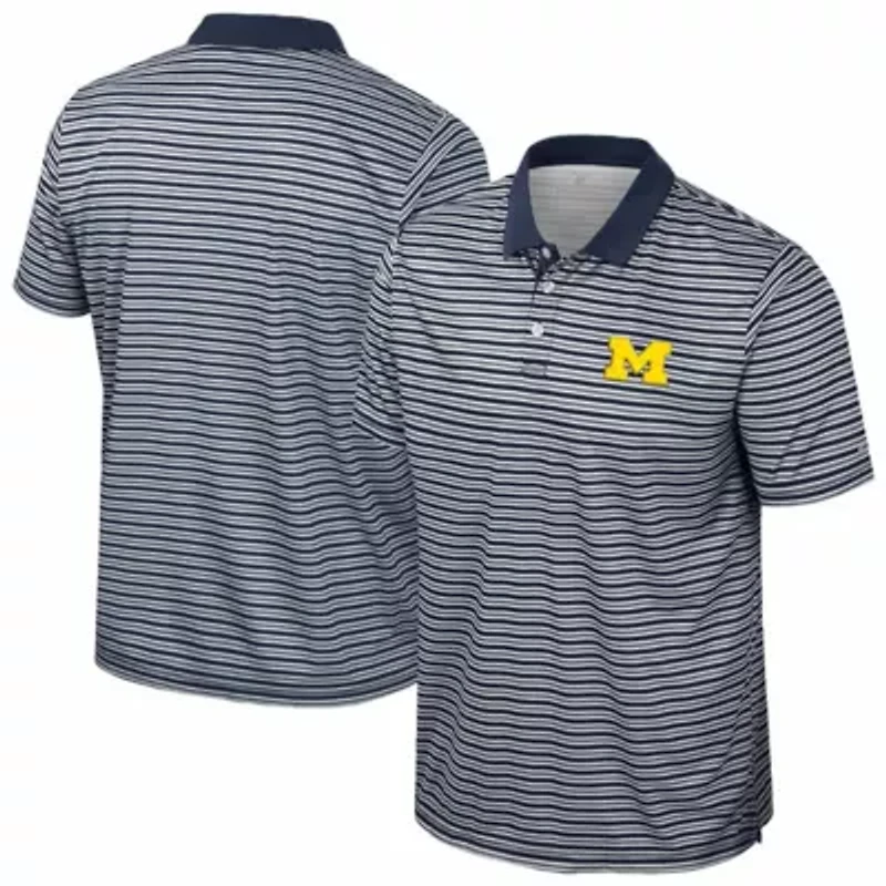 NCAA Michigan Wolverines Striped Polo