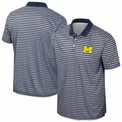 NCAA Michigan Wolverines Striped Polo
