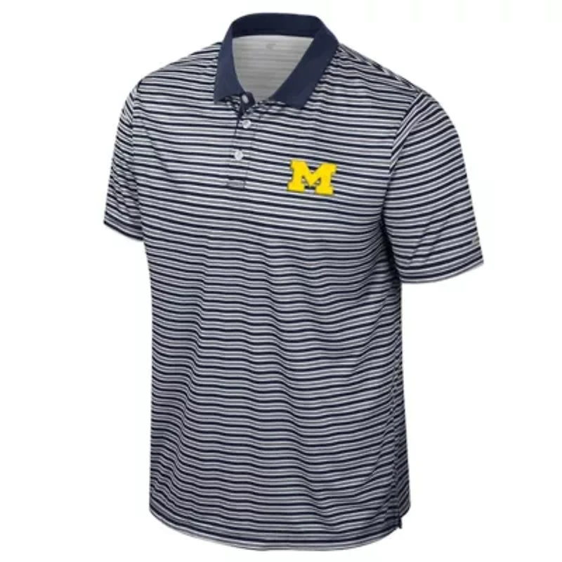 NCAA Michigan Wolverines Striped Polo