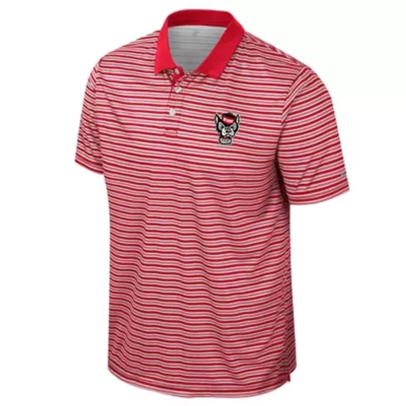 NCAA NC State Wolfpack Striped Polo