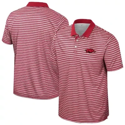 NCAA Arkansas Razorbacks Striped Polo
