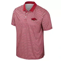 NCAA Arkansas Razorbacks Striped Polo