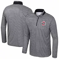 NCAA Ohio State Buckeyes Striped Quarter-Zip Top
