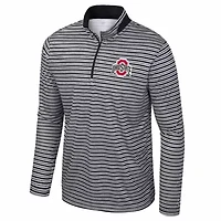 NCAA Ohio State Buckeyes Striped Quarter-Zip Top