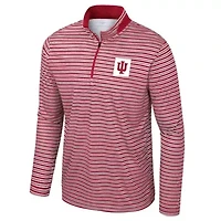 NCAA Indiana Hoosiers Striped Quarter-Zip Top