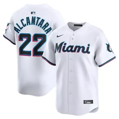 MLB Nike Sandy Alcantara Miami Marlins Home Limited Player Jersey
