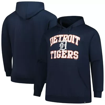MLB Detroit Tigers Big & Tall Velocity Fleece Pullover Hoodie