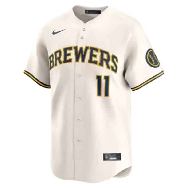 MLB Nike Jackson Chourio Milwaukee Brewers Home Limited Jersey